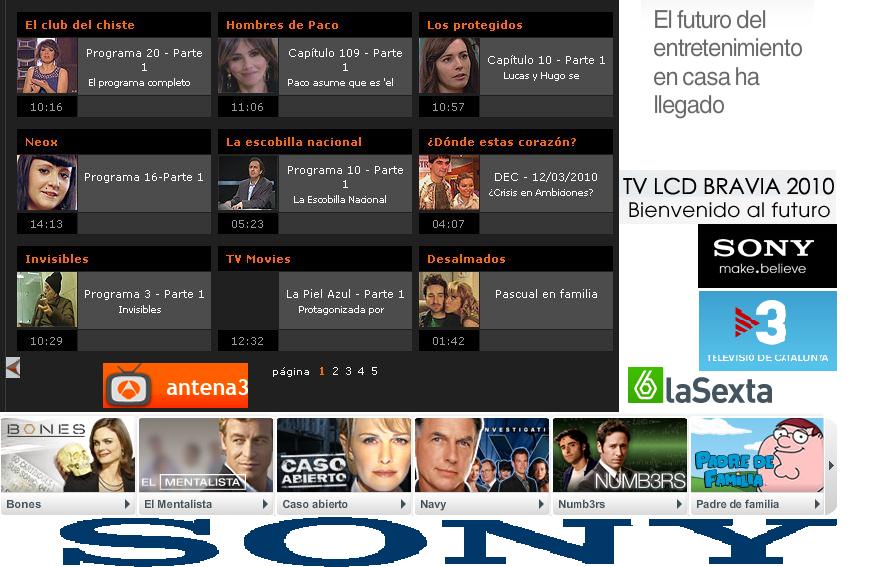 TV a la carta Sony